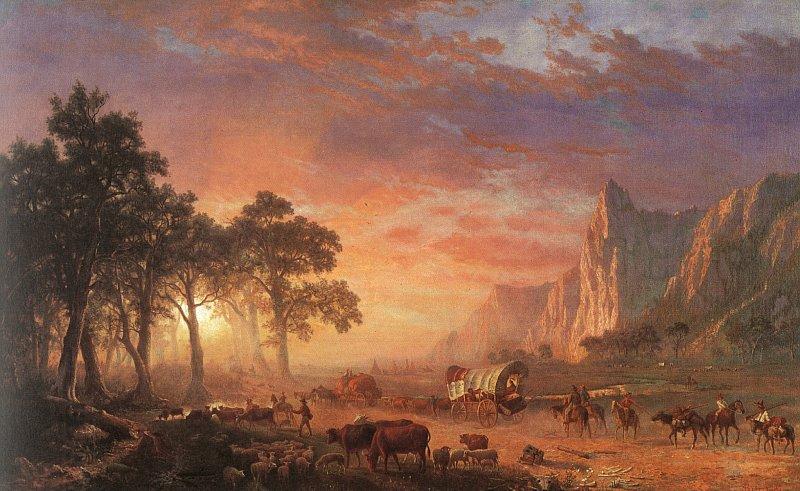 Albert Bierstadt The Oregon Trail oil painting picture